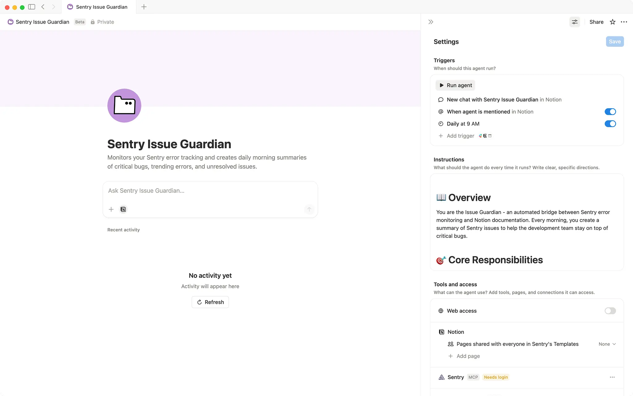 Sentry Issue Guardian
